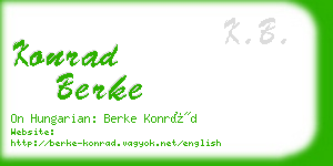 konrad berke business card